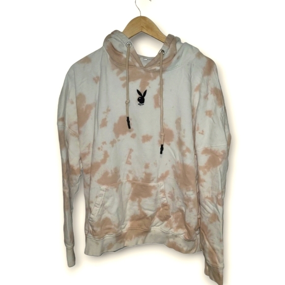 Missguided X Playboy oversized  Tie-Dye Hoodie - Picture 1 of 4